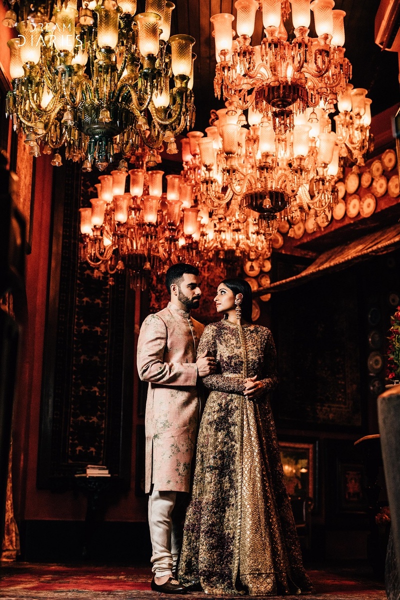 Karan and Ankita in their pre-wedding shoot at the Sabyasachi Store | Wedifys