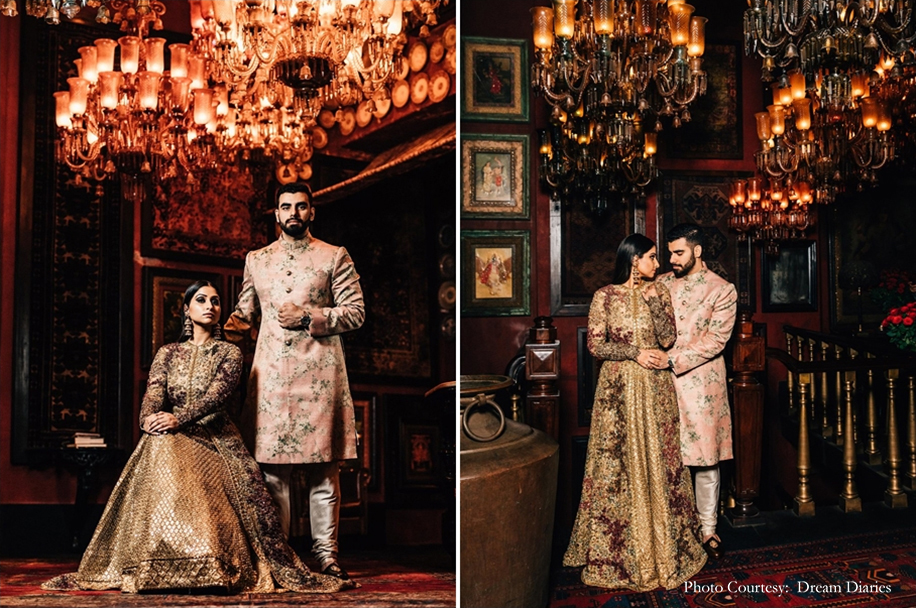 Karan and Ankita in their pre-wedding shoot at the Sabyasachi Store | Wedifys