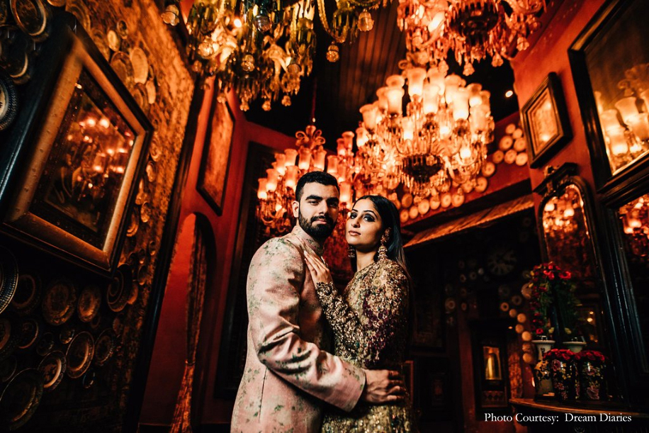 Karan and Ankita in their pre-wedding shoot at the Sabyasachi Store | Wedifys