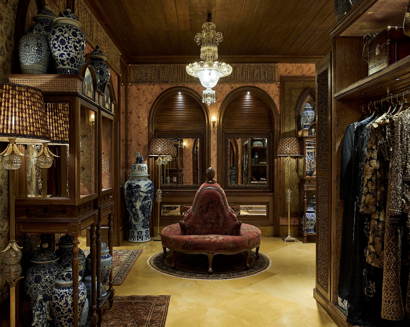 beautiful interior of the Sabyasachi Mumbai Store | Wedifys