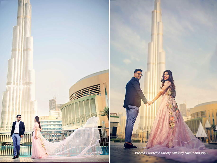 Ankit and Epshikha in their pre-wedding photoshoot in Dubai | Wedifys