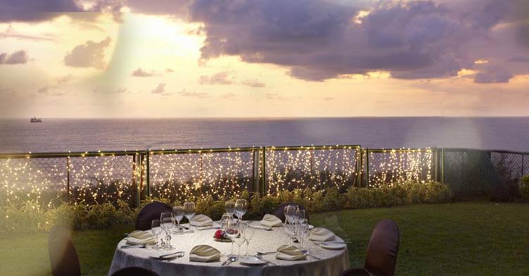 private dining area by the sea at Vivanta by Taj, Fort Aguada, Goa | Wedifys