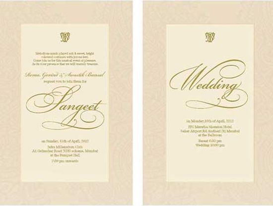 sangeet and wedding invitation cards | Wedifys