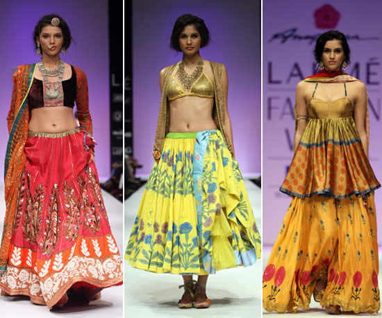 models showcasing Anupama Dayal’s suits for LFW 2010 | Wedifys