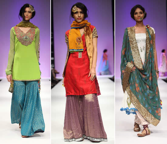 models showcasing Anupama Dayal’s suits for LFW 2010 | Wedifys