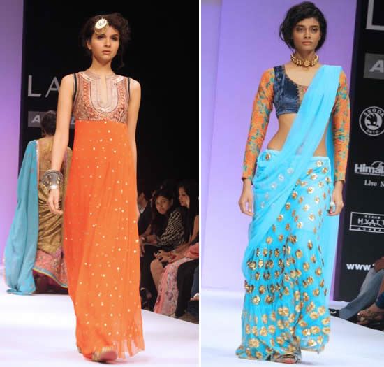 models showcasing Anupama Dayal’s suits for LFW 2010 | Wedifys