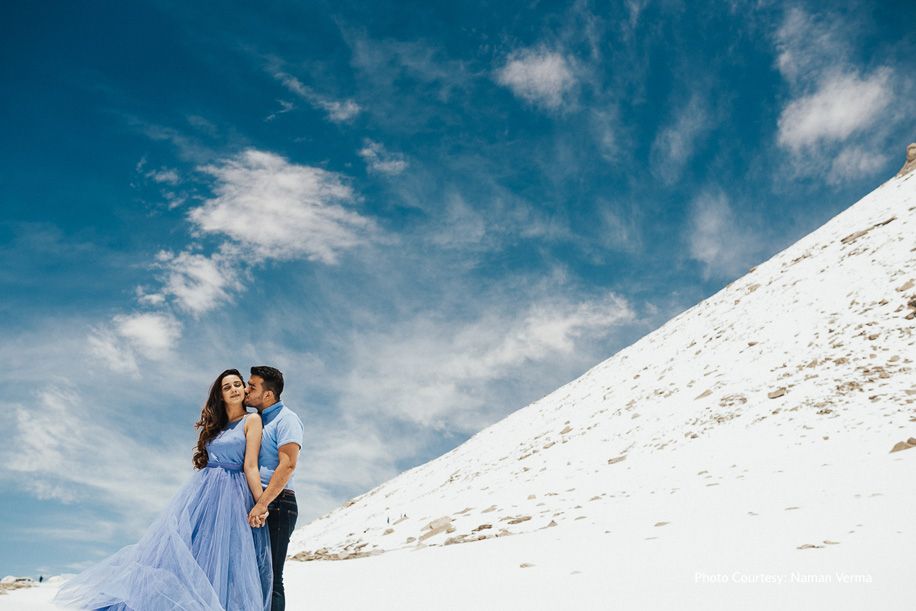 Anupreet and Akshit in their pre-wedding photoshoot in Leh-Ladakh | Wedifys