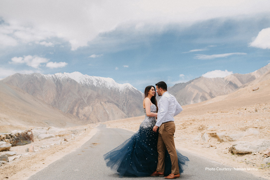 Anupreet and Akshit in their pre-wedding photoshoot in Leh-Ladakh | Wedifys