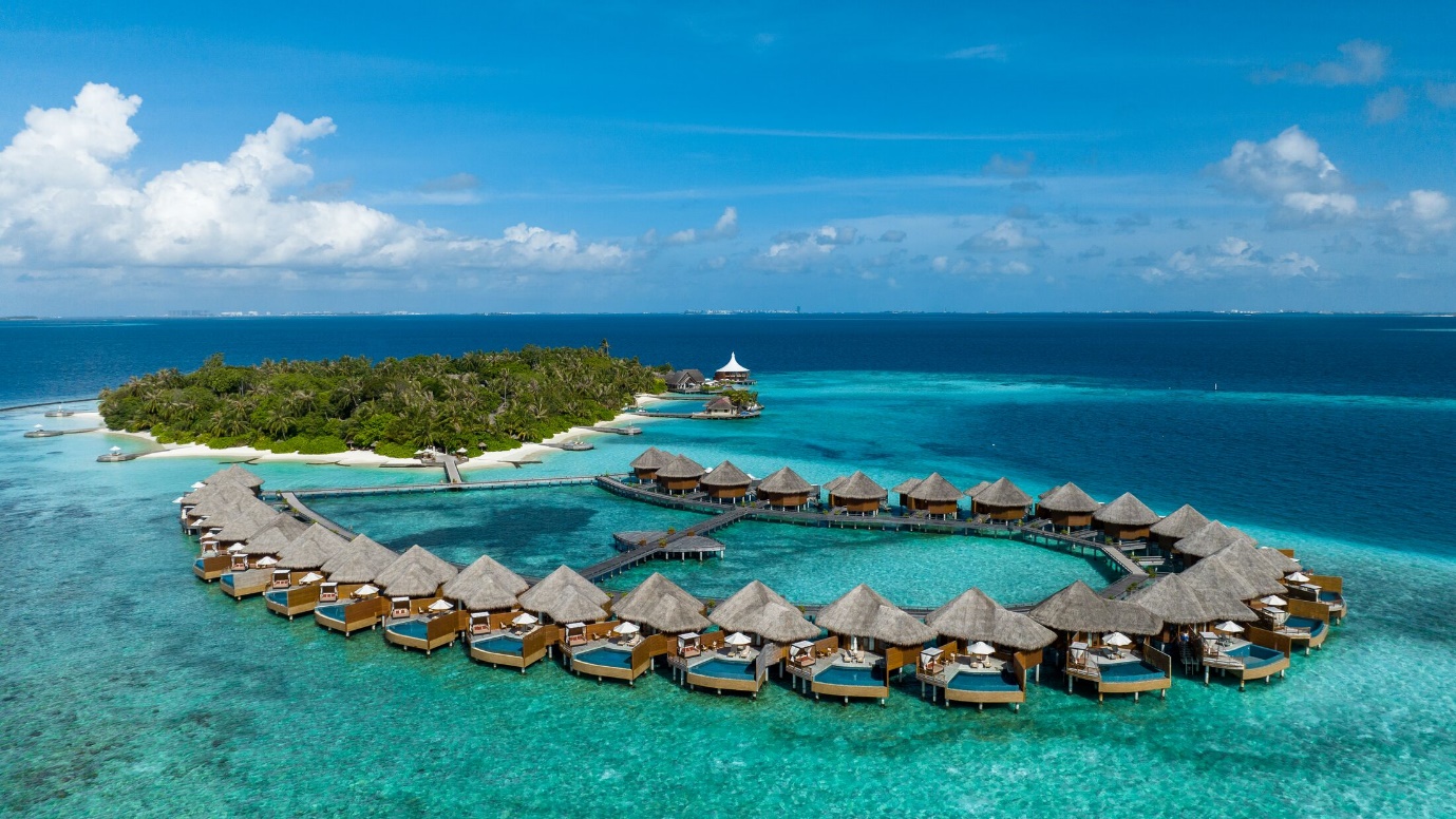 aerial view of Baros Maldives | Wedifys