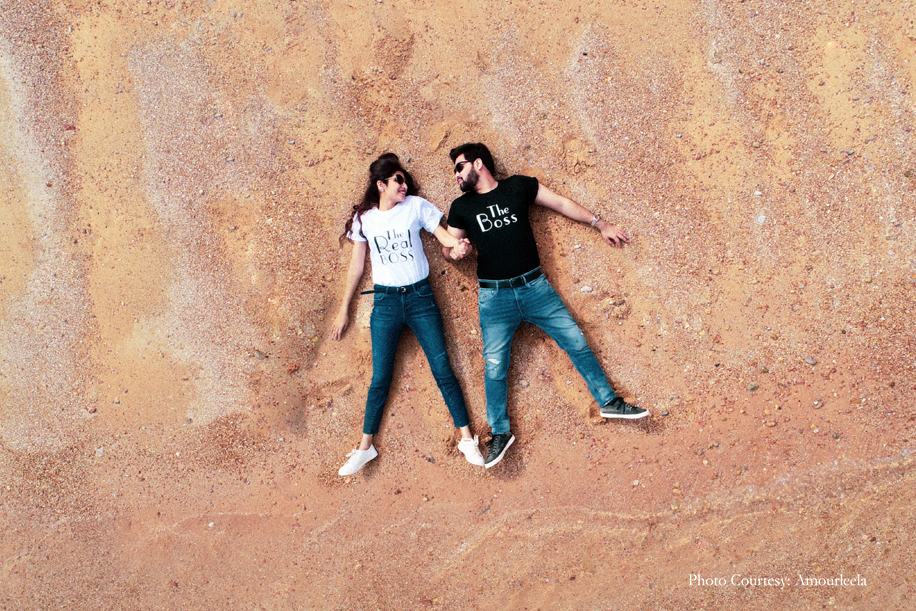 Rajat and Heena in their pre-wedding photoshoot in Oman | Wedifys