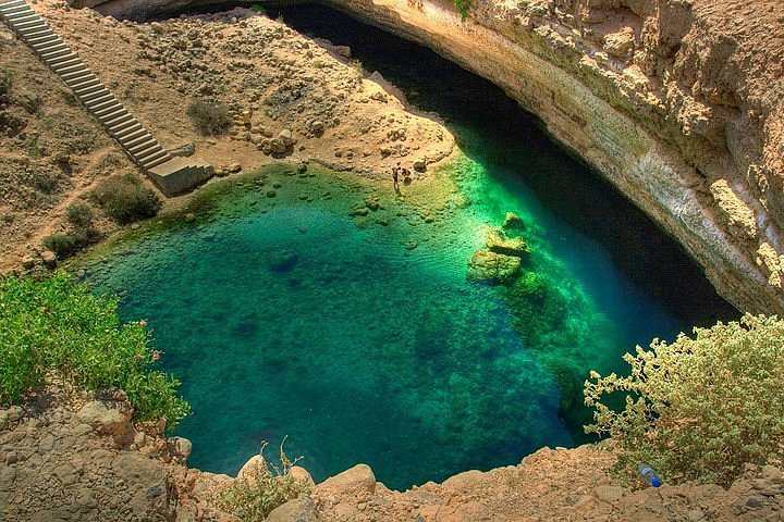 aerial view of Bimmah Sinkhole in Oman | Wedifys