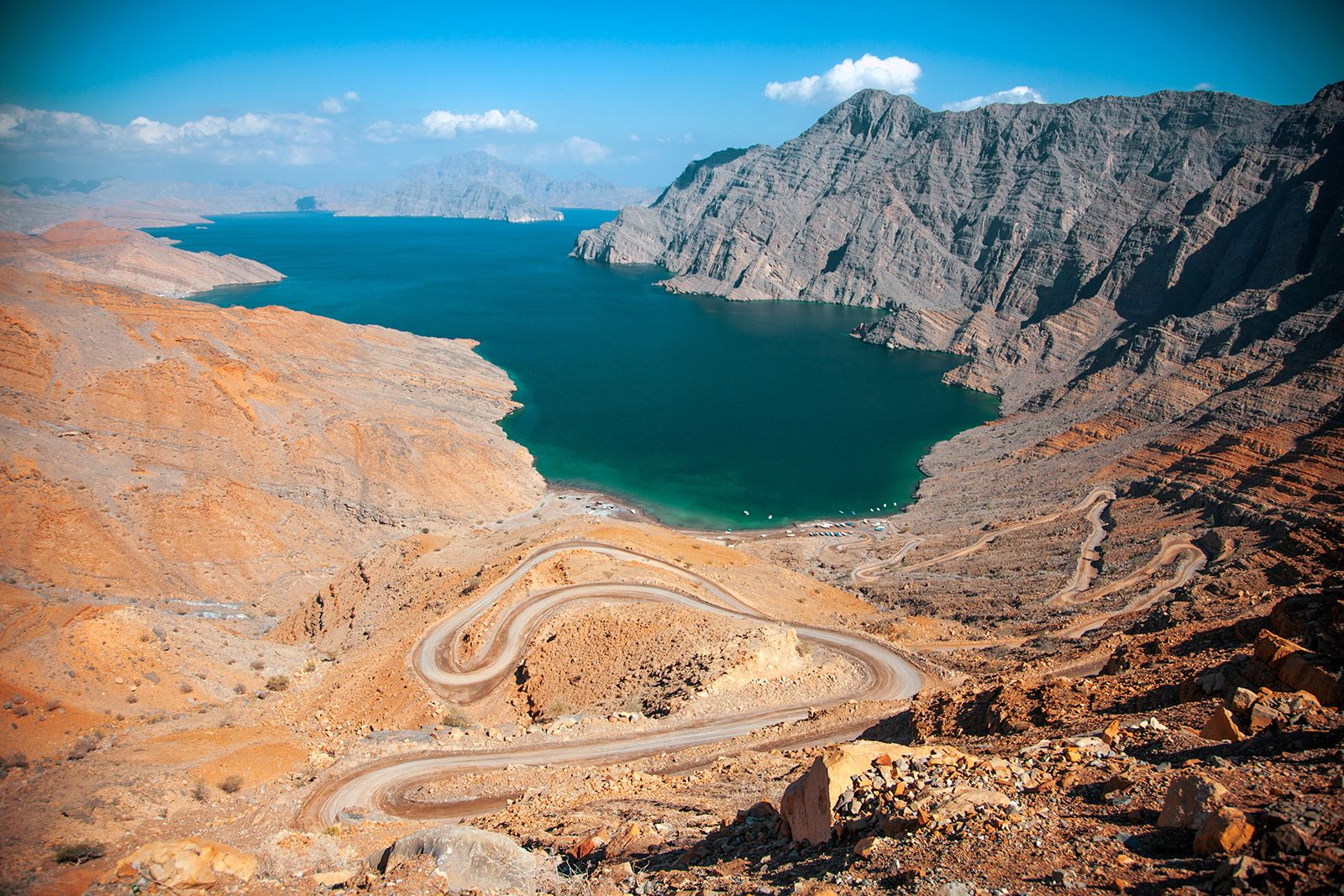 aerial view of Musandam Fjords in Oman | Wedifys