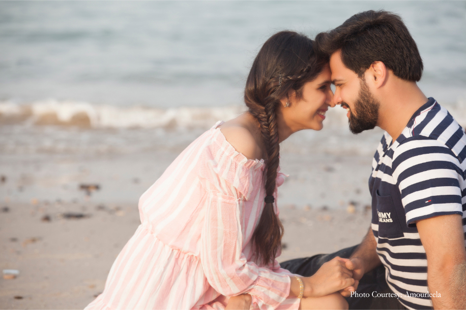 Rajat and Heena in their pre-wedding photoshoot in Oman | Wedifys