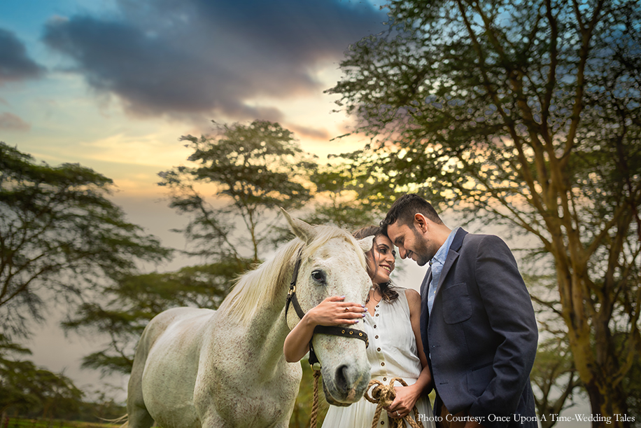 Khushil and Nikita in their pre-wedding photoshoot in Kenya, Africa | Wedifys