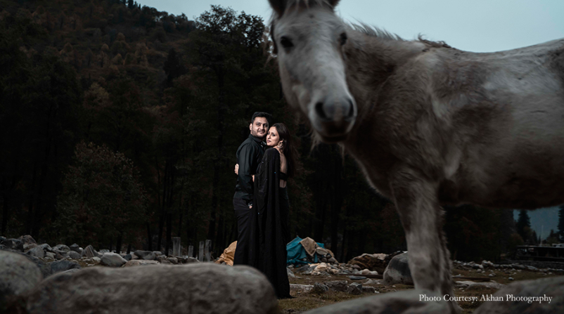 Apoorvi and Rohit in their pre-wedding photoshoot in Himachal | Wedifys