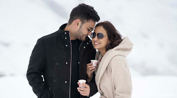 Apoorvi and Rohit in their pre-wedding photoshoot in Himachal | Wedifys