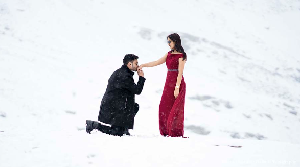 Apoorvi and Rohit in their pre-wedding photoshoot in Himachal | Wedifys