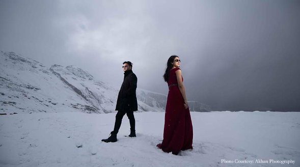 Apoorvi and Rohit in their pre-wedding photoshoot in Himachal | Wedifys