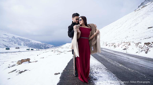 Apoorvi and Rohit in their pre-wedding photoshoot in Himachal | Wedifys