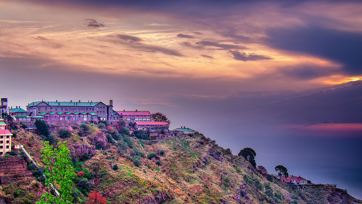 a view of the Kasauli Hill Station in Himachal | Wedifys