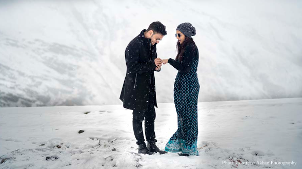 Apoorvi and Rohit in their pre-wedding photoshoot in Himachal | Wedifys