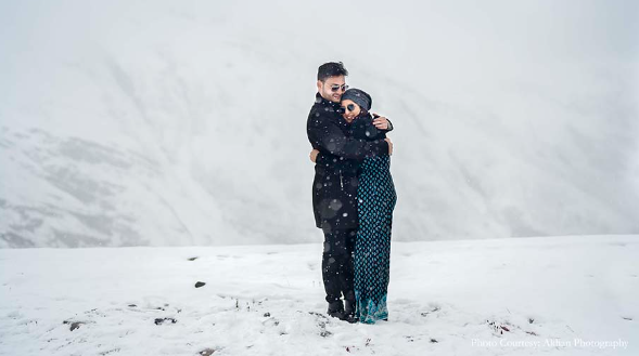 Apoorvi and Rohit in their pre-wedding photoshoot in Himachal | Wedifys