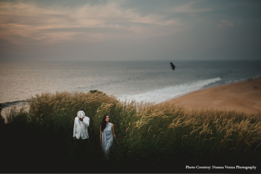 Anupriya and Devashish in their pre-wedding photoshoot in Taj Bekal Resort & Spa, Kerala | Wedifys