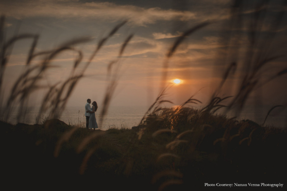 Anupriya and Devashish in their pre-wedding photoshoot in Taj Bekal Resort & Spa, Kerala | Wedifys