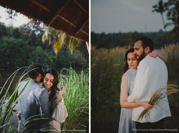 Anupriya and Devashish in their pre-wedding photoshoot in Taj Bekal Resort & Spa, Kerala | Wedifys