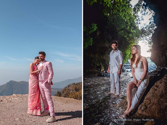 Sanchit and Aashika in their pre-wedding photoshoot in Mussoorie | Wedifys