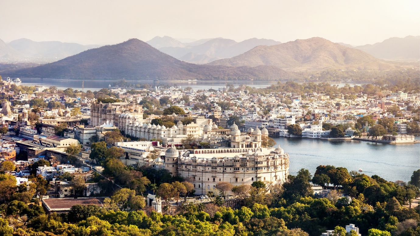 aerial view of Udaipur City, India | Wedifys