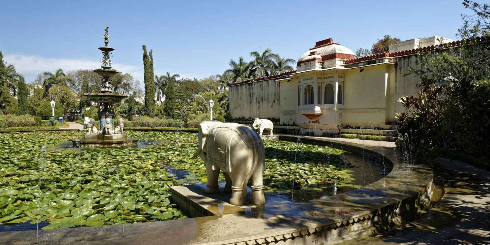 a view of a fountain in Saheliyon ki Bari in Udaipur | Wedifys