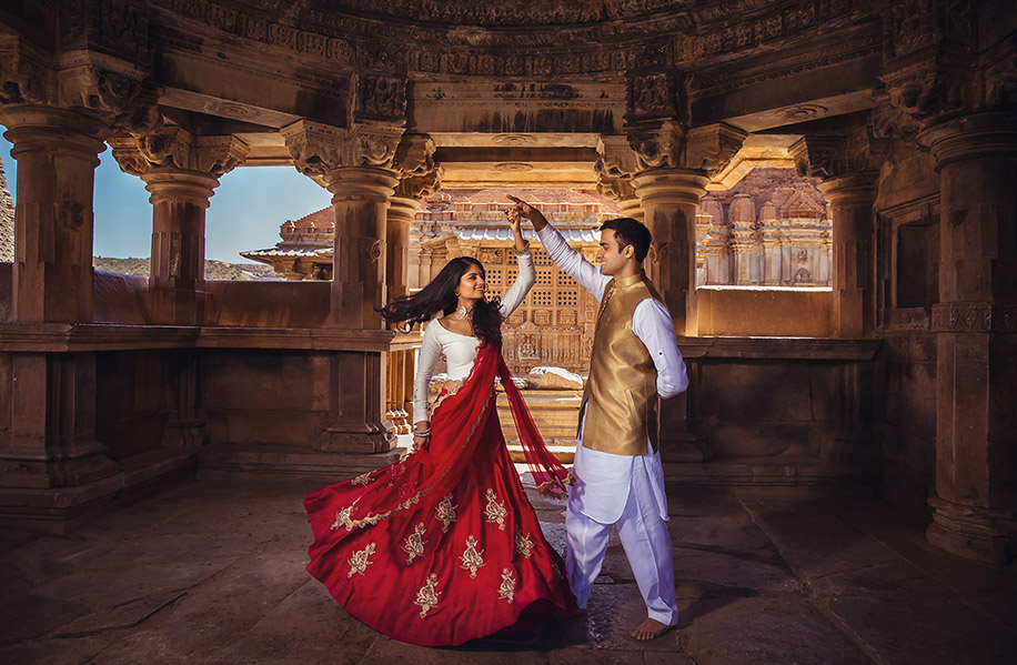 Nitya and Puneet in their pre-wedding shoot in Udaipur | Wedifys