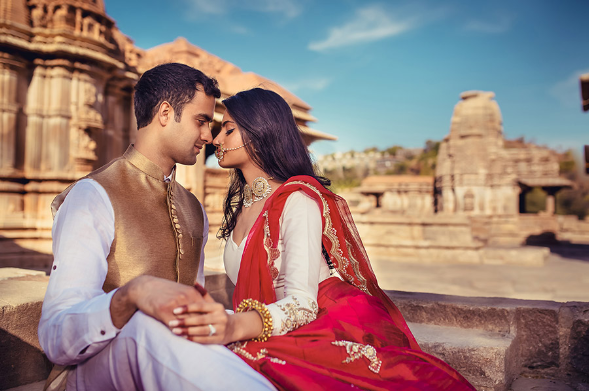 Nitya and Puneet in their pre-wedding shoot in Udaipur | Wedifys